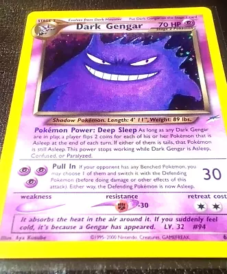 Pokémon TCG Dark Gengar Neo Destiny 6/105 Holo Unlimited Holo Rare LP • $99.99