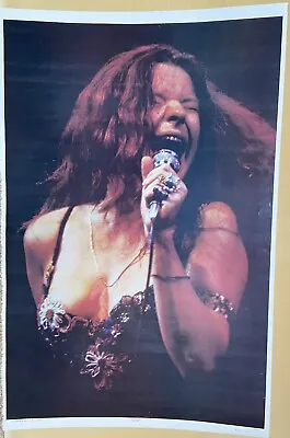 VINTAGE JANIS JOPLIN 1972 POSTER—38 X 25–Julie Snow Photo—EXCELLENT—RARE—UNUSED • $149.99