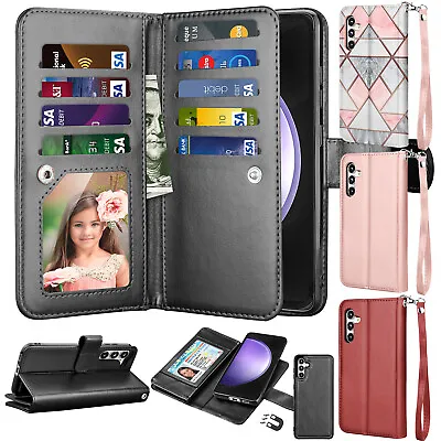 For Samsung Galaxy S24 Ultra/S23/S22/S21/ S23 FE Leather Wallet Phone Case Cover • $7.98