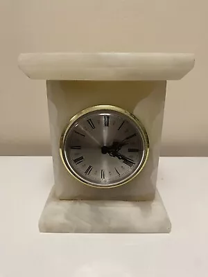 Vintage Onyx Marble Mantel Clock . No Back Covers Completely Untested • $23.87