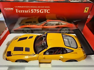 Kyosho Ferrari 575 GTC Yellow 2004 1/18 08391C • £116.81