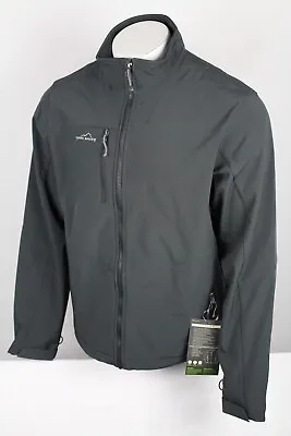 Eddie Bauer Men's Softshell Jacket Full Zip Wind Resistant Size XL Charcoal Gray • $48.44
