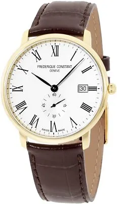 Frederique Constant Slim Line Leather Mens Watch FC-245WR5S5 • $343.99