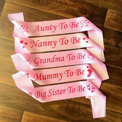 Mummy To Be Sash Blue Satin Baby Shower Decorations Gifts For Her Sash Bundle • £2.45