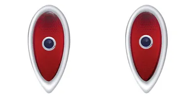 Ford Hot Rat Rod Custom Truck Tear Drop Tail Light Blue Dot Lenses Flush Bezels • $68.57