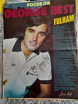 £39.95 • Buy Rare George Best Hand Signed Fulham Manchester United 11 X 8 Northern Ireland