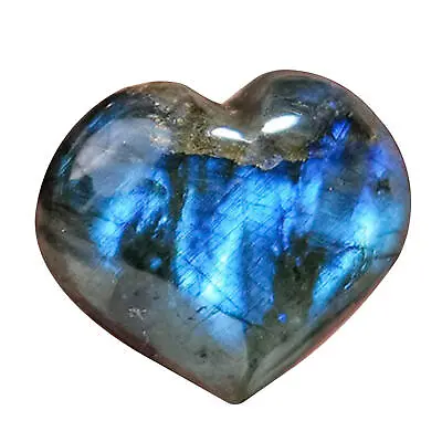 Natural Heart Shape Crystal Labradorite Healing Quartz Stone For Good Luck Gift • $8.82