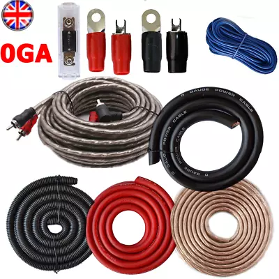 £27.97 • Buy Complete 0 Gauge 0 AWG 5000 Watts Amp RCA Car Amp Amplifier Install Wiring Kit