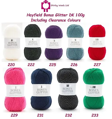 £3.10 • Buy Hayfield Bonus Glitter DK 100g - Includes Clearance Offers From £1.99 Per Ball