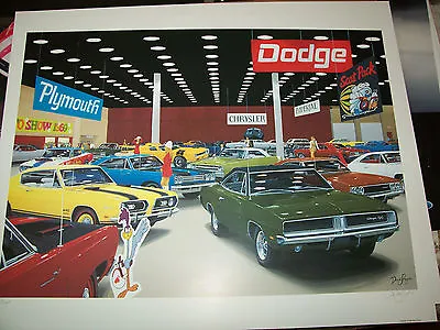 Auto Show 1969 Dave Snyder Car Art Hemi Charger Hell Cat Roadrunner  • $90