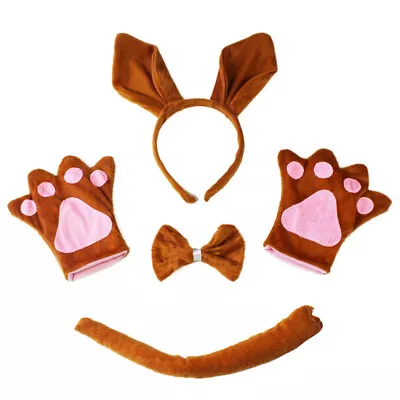  4pcs Party Parent Child Performance Costume Cartoon Kangaroo Style Costume Suit • £10.38