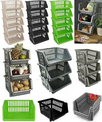 Fruit Vegetable Storage Basket Stacking Kitchen Stackable Unit Rack Tidy Tier    • £7.95