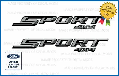 (2x) 2015 - 2024 Ford F150 SPORT 4x4 Side Graphic Decal XLT Gray Sticker FH1B2 • $23.96