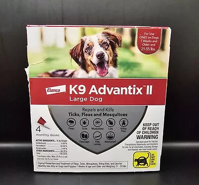  K9 Advantix II Spot-On Treatment For Large Dogs - 4 Pack • $44.99