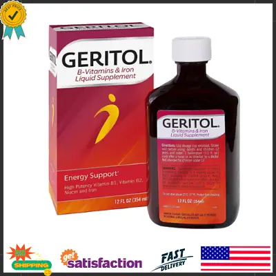 Geritol Liquid Vitamin And Iron Supplement | 12 Oz | High Potency B-Vitamins And • $13.40