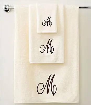 £19.95 • Buy Personalised 3 Piece Towel Gift Set Bath - Hand & Guest Towel In Brown Script