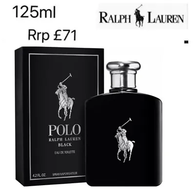 Ralph Lauren Polo Black Eau De Toilette 125ml Spray - Men's For Him Genuine New • £49.99