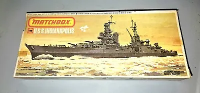 U.S.S. Indianapolis Matchbox 1/700 Scale Plastic Heavy Cruiser Model Kit • $16