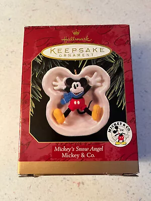 Hallmark MICKEY'S SNOW ANGEL 1997 Keepsake Ornament  IN BOX • $7.50