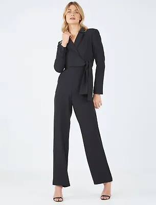 $129.99 • Buy NWT BCBG Maxazria $398 Brooklyn Tuxedo Jumpsuit XS