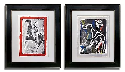 2 Marino MARINI Ltd EDITION Lithographs (2pc Set) SIGN  Rider & Acrobat  W/Frame • $1170