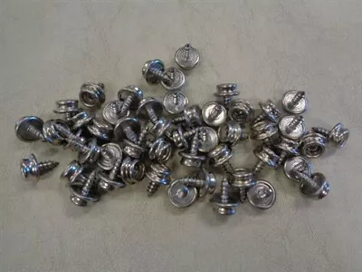 UPHOLSTERY STAINLESS STEEL SCREW COVER SNAP SET OF (50) 3/8  X 3/8  MARINE BOAT • $5.99