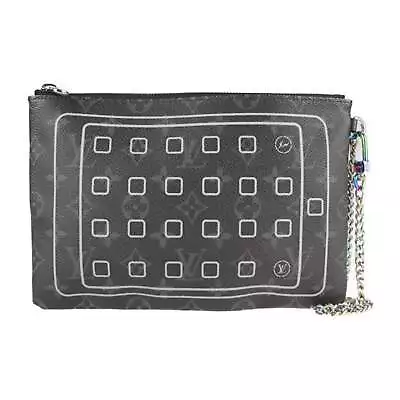 LOUIS VUITTON Fragment Collaboration IPad Case Clutch Bag M64449 Monogram Eclips • $741.66