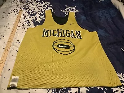 Vintage Nike Michigan Reversible Practice Basketball Jersey Mens Size XL • $20