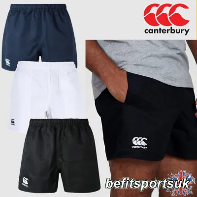 Canterbury Rugby Poly Shorts Mens Pockets Match Rugby Gym Training Prof S M L Xl • £21.95