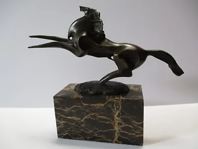 Max Milo Signed Bronze Metal Sculpture Vintage  Expressionism Cubism Horse Mod • $750
