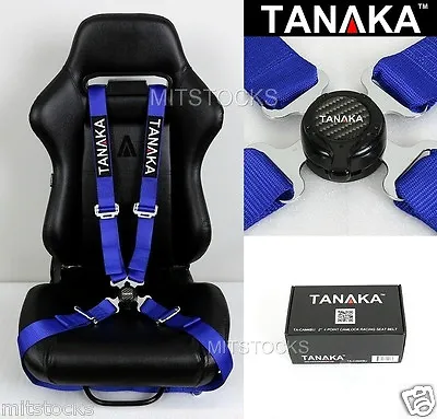 Tanaka Universal Blue 4 Point Camlock Quick Release Racing Seat Belt Harness 2  • $51.57