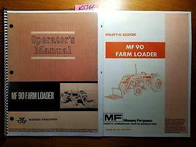 Massey Ferguson MF 90 Farm Loader For 165 175 Tractor Operator's Manual + Parts • $16.99