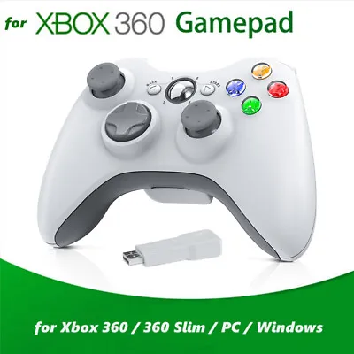 For Xbox 360 Console Controller Slim PC Wireless Windows Remote Gamepad Joystick • £17