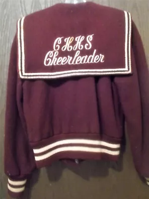 Vintage  Burgundy Wool Cheerleader Letterman Jacket 50's/60's • $35