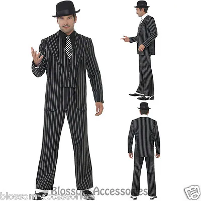 CL293 Vintage Gangster Boss Suit 20s 1920s Gangsta Zoot Mens Fancy Costume • £36.78