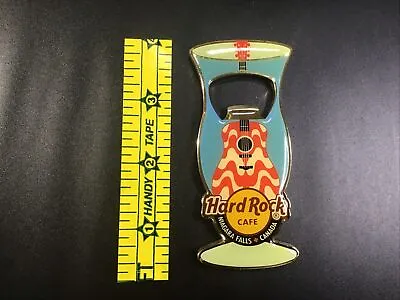 Hard Rock Cafe -niagara Falls-canada Maple Leaf Glass Metal Bottle Opener Magnet • $29.95