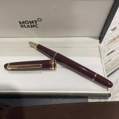 NEW Montblanc Gold Finish Meisterstuck Classique Luxury Red Rollerball Pen 163R • $95