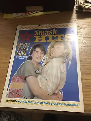 £6.50 • Buy Smash Hits Magazine  2nd-15th February  1984  Front Cover Marilyn  China Crisis
