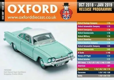 £1.05 • Buy Oxford Diecast Catalogue 2018 October 2018 - Jan 2019 FCC001