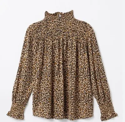 Womens Matilda Jane Good Hart GH Holland Leopard Print Blouse Top Size L Large • $58.95