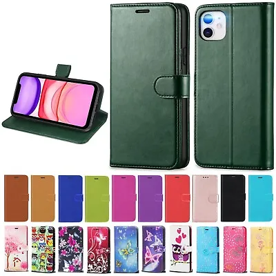 Case For IPhone 15 14 13 12 11 PRO MAX XR X 8 7 SE PU Leather Flip Wallet Cover • £2.85