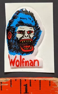 Vintage 1970s Wolfman Monster Glow In Dark Puffy Sticker Card • $4.95