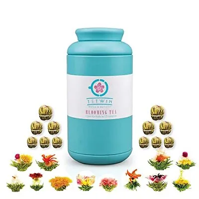 $22.02 • Buy TETWIN Blooming Tea 12 Varieties Individually Sealed Pack Flowering Tea Hand ...