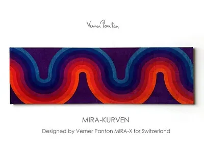 40in Vintage Verner Panton Mira X KURVEN Multi Wall Art Board Velvet Mid Century • $2270.99