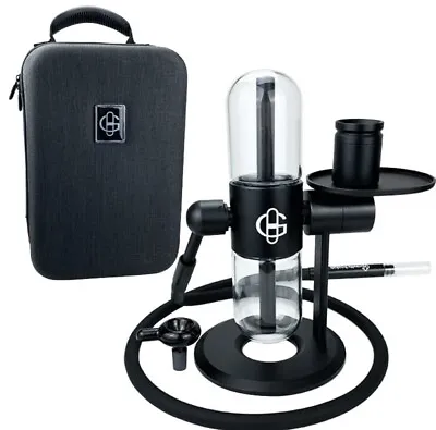 Gravity Bong Sandglass Gravity Hookah Shisha Water Pipe 360 Rotating Clear Glass • £149.99