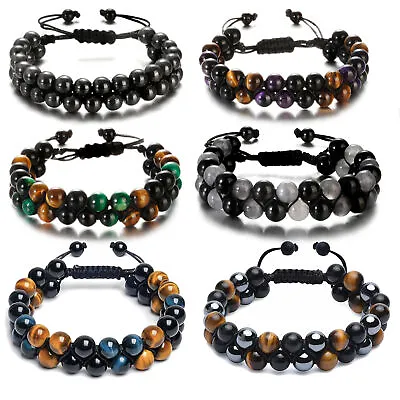 Men's Triple Protection Weight Loss Therapy Slimming Heamtite Bead Bracelet Gift • $10.44