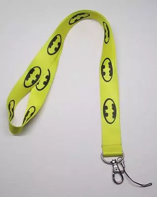 $16.99 • Buy Yellow BATMAN LANYARD KEY CHAIN Ring Keychain ID Holder NEW