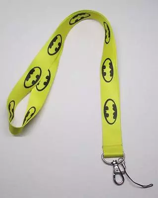 Yellow BATMAN LANYARD KEY CHAIN Ring Keychain ID Holder NEW • $16.99