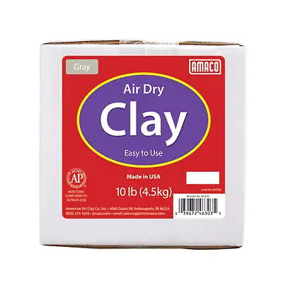 Air Dry Modeling Clay 10 Lbs. Gray New • $17.89