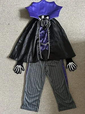Kids Dracula Vampire Costume Halloween Horror Child Boy Girls Fancy Dress Outfit • £6